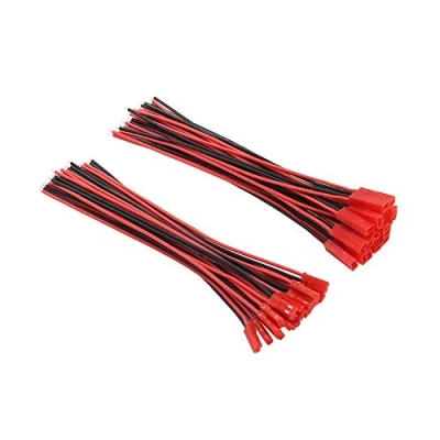 Image of OliYin 20pairs 22awg 2 Pin JST Connector Male Female Plug 15cm Silicone Wire for LED Lamp Strip RC Toys BEC Battery(Pack of 20)