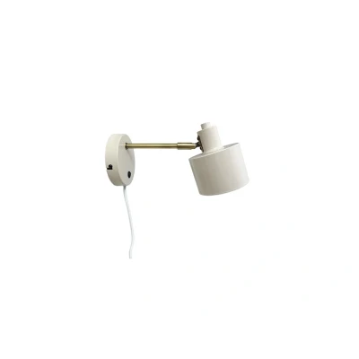 Image of Dyberg Larsen wall lamp Ocean, beige, Ø 11 cm, metal