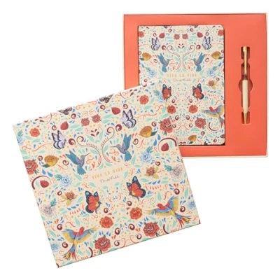 Image of Grupo Erik A5 Notebook With Pen &amp; Gift Box Frida Kahlo Notebooks Notepads Notepad Dotted Journal Sketchbook
