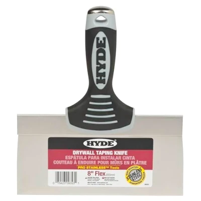 Image of Hyde 207161 Series 09353 8&quot; Pro Stainless Taping Knife, Steel, 8 Inch Flat