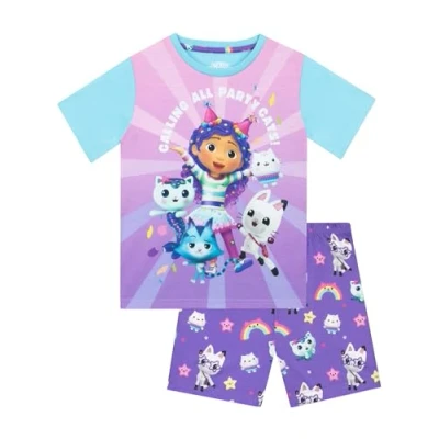 Image of DREAMWORKS Gabbys Dollhouse Pyjamas Pandy Paws And Mercat Girls Short Girls’ Pyjama Sets Multicolour 9 10 Years