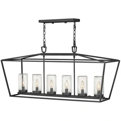 Image of Hinkley Alford Place Outdoor Pendant Ceiling Light Museum Black, IP44