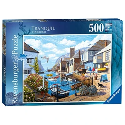 Image of Ravensburger Tranquil Harbour 500 Piece Jigsaw Puzzle for Adults &amp; Kids Age 10 and Up