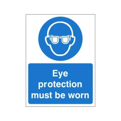 Image of Eye Protection Must Be Worn Sign 150mm x 200mm Rigid Plastic