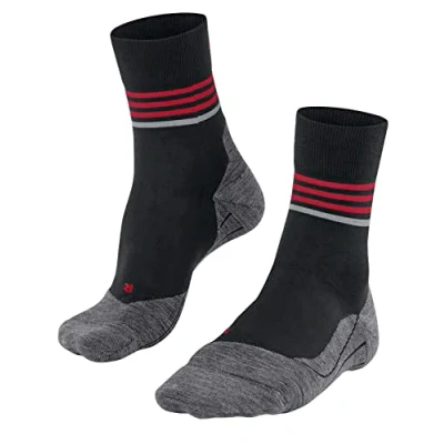Image of FALKE Women&#039;s RU4 Endurance Reflect W SO Cotton Anti Blister 1 Pair Running Socks, Black (Black 3008), 2.5 3.5