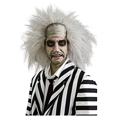 Image of Beetlejuice Wig Men&#039;s Fancy Dress Halloween Beetle Juice Costume Movie Accessory