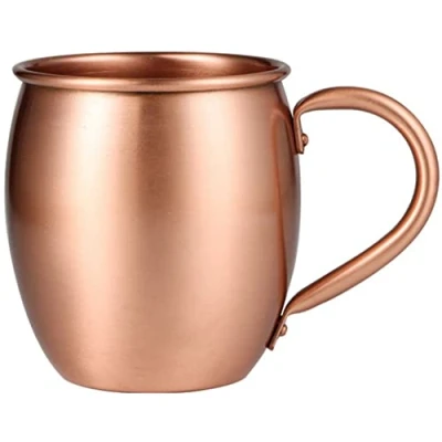 Image of hoaker 530ML 100% Pure Copper Mug Drum Cup Cocktail Restaurant Bar Cold Drink Cup, B