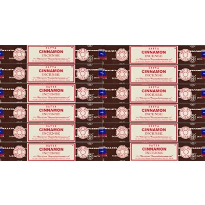 Image of Satya Nag Champa Cinnamon Incense Sticks Box 12 Packs