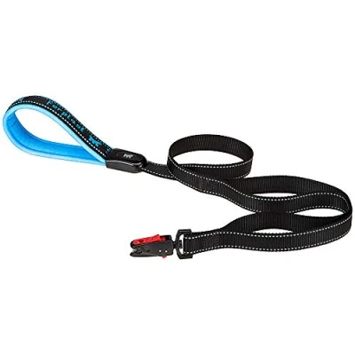 Image of Ferplast SPORTDOG G Dog Lead MATIC Automatic Closure Technology Reflective &amp; Anti Abrasion Second Handle Soft Padding Italian Design 120 x 2.5 cm, Blue