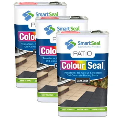 Image of Smartseal Patio Colour Seal Dark Grey 5 Liter Pack of 3