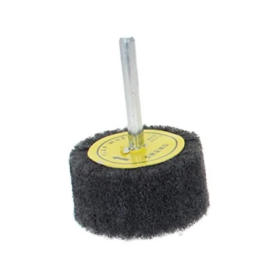 Image of Utoolmart 6mm Shank 2 inch Dia 800 Grit Cylindrical Head Nylon Fibre Abrasive Flap Wheel Gray 4pcs