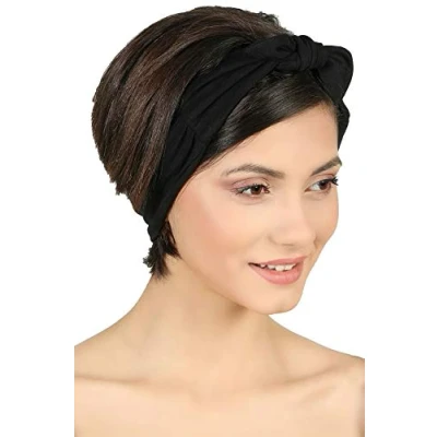 Image of Deresina Headwear Bow Tie Bamboo Headband (Black)