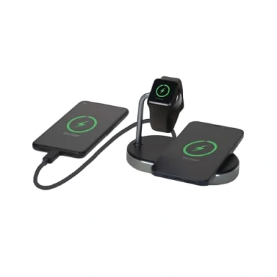 Image of Verbatim WCS 02 3 in 1 Wireless Apple Watch QC 3.0 Charging Station