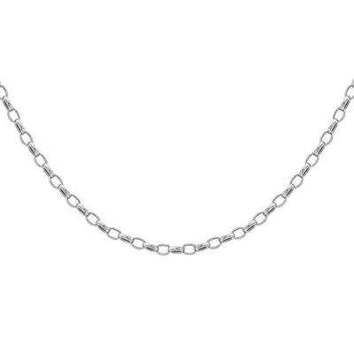 Image of Tuscany Silver Women&#039;s Sterling 2 mm Oval Belcher Chain Necklace of Length 76 cm/30 Inch