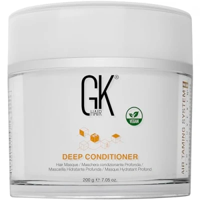 Image of GK Hair Global Keratin Deep Conditioner Treatment Masque 200g Intense Hydrating Repair for Dry Frizzy Damaged Color Treated Provides Smooth Shiny Soft Restoration Formula with JOJOBA Seed Oils