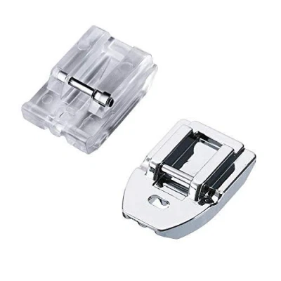 Image of La Canilla ® 2 x Invisible Hinge Feet Kit for Alfa, Singer, Brother, Juki, Lidl (Ratchet Attachment), Universal