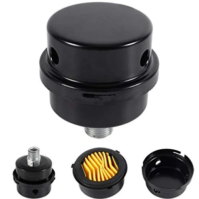 Image of Air Compressor Muffler,ANGGREK 3/8&quot; 16MM Metal Intake Filter Muffler Silencer Thread for Oil Free Parts