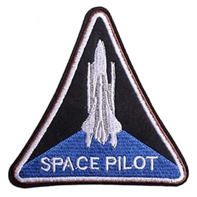 Image of Space Pilot Patches Badges Iron On Sewing Embroidered Applique Patch for Clothes DIY Decorative