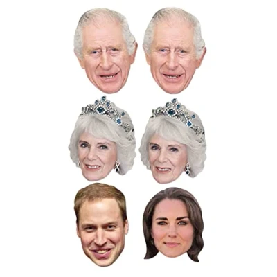 Image of Star Cutouts SMP501 Six Pack Masks Senior Royals Simply Add Tabs and Elastic