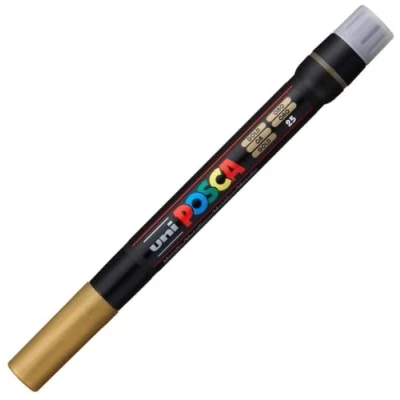 Image of Uni Ball Posca PCF 350 Marker 8mm Brush Tip Gold