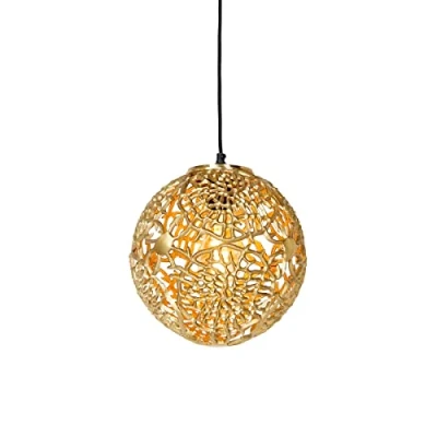 Image of Qazqa Art Deco Pendant Lamp I Light Ceiling Gold Maro Suitable for LED E27 1 Aluminium Living Room Kitchen