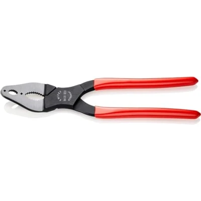 Image of Knipex pliers wrench and a in single tool grey atramentized, with non slip plastic coating 300 mm 86 01