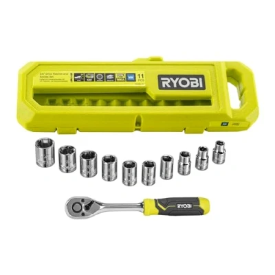 Image of RYOBI RHRS11PC 3/8&quot; Drive Ratchet and Sockets Set (11 Pieces)