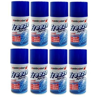 Image of MASTER PLAST 150ML 8PACK FREEZE SPRAY INSTANT INJURY RELIEF SOOTHES TWIST SPRAINS MUSCLE PAIN