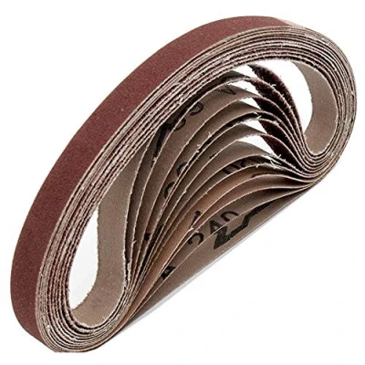 Image of Professional Cloth Sanding Belts │ 96 Pieces 13 x 451 mm Mixpack (16 Grain 40/60/80/120/180/240 Each) compatble with Black&amp;Decker® Power Sander Paper Assortment