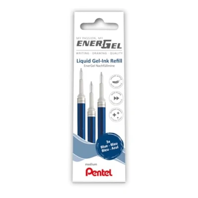 Image of Pentel LR7 3C Refill for EnerGel Pens Pack of 3, Blue