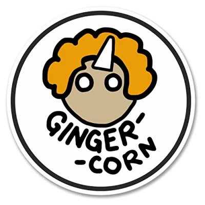 Image of 2 x 10cm Ginger Corn Funny Joke Vinyl Decal Sticker Laptop Car Hair #6201 (10cm 10cm)