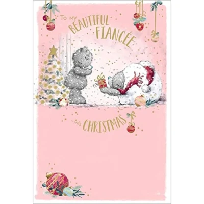Image of Me To You Bear Beautiful Fiancée Christmas Card