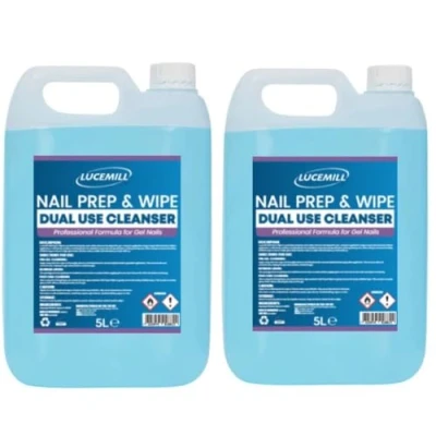 Image of Lucemill Nail Prep &amp; Wipe Gel Polish Cleanser I 10 Litre Professional Formula for Nails, Acrylics Tips Alcohol Nails Off Solution