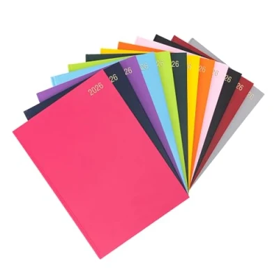 Image of evelay 2026 Diary A4 A5 Day to Page Hardback Full Year Planner Organiser Journal (A4 a Day, Cerise Pink)