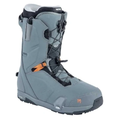 Image of Nitro Men&#039;s Snowboards Profile TLS All Mountain Freeride Freestyle Premium Quick Lacing System Step On Boot Snowboard Boat, Charcoal, 30.0