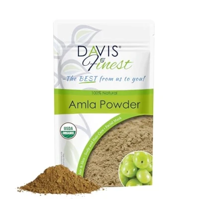 Image of Davis Finest Organic Amla Powder 500g, Hair Growth &amp; Shine, Strengthening, Thickening, Volumizing, Deep Conditioning Mask