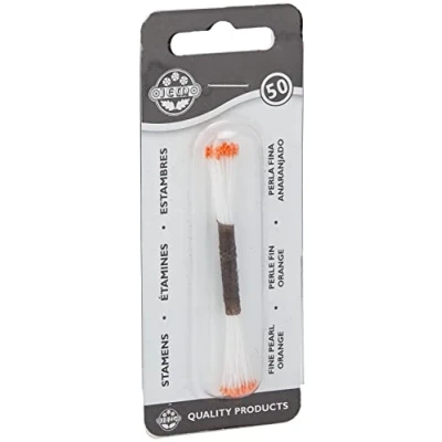 Image of PME Stamens for Sugar Flowers Fine Pearl Orange (Pack of 50)