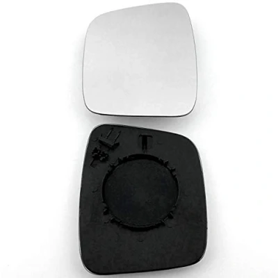 Image of Clip on Heated Base Convex Wing Mirror Glass fits Peugeot Bipper 2008 to 2018 Left Passenger Side