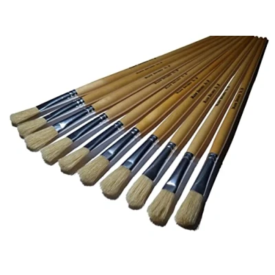 Image of Major Brushes Hog Bristle Filbert Size 8 Pack of 10