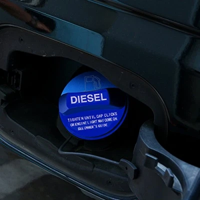 Image of DIYUCAR Alloy Diesel Fuel Tank Cap Cover For Discovery Sport LR4 LR 5 RangeRover Evoque Vogue Velar Jag XE XF F PACE (Blue)