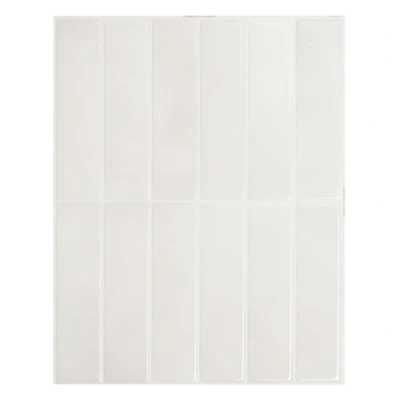 Image of Smart Tiles Self Adhesive Wall Tiles, Tile Stickers for Kitchen &amp; Bathroom, White Stick on Peel and splashback, 5 Sheets, 29.03cm x 22.86cm