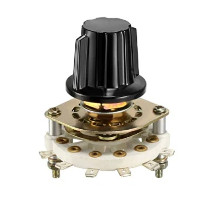 Image of 1P5T 1 Pole 5 Position Strip Channel Rotary Switch Selector with Button