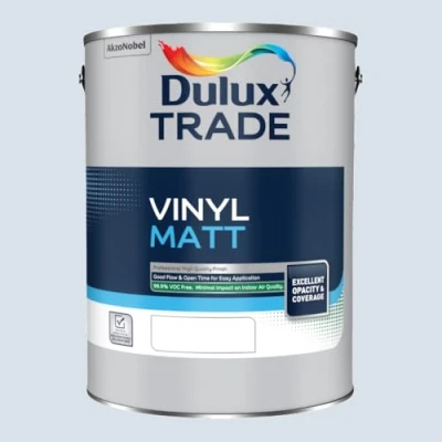 Image of DULUX TRADE VINYL MATT BLUEBERRY WHITE 5L