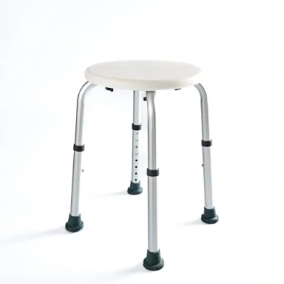 Image of StrideOn Round Shower Stool Height adjustable and Non Slip Bath &amp; Seat