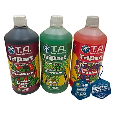 Image of GHE Tripart 3 Liters Complete Softwater Plant Feed Solution for FERTILIZER