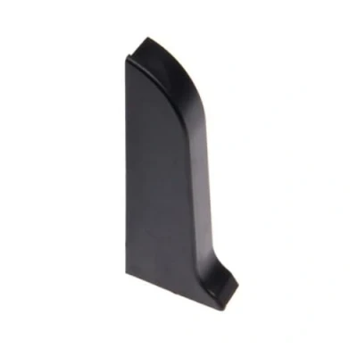 Image of Plastic Skirting Board Premium 2.5m PVC Left End Cap Black M090