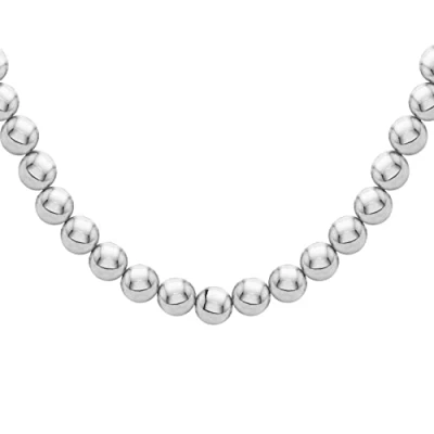 Image of Tuscany Silver Women&#039;s Sterling 6 mm Ball Necklace of 43 cm/17 inch