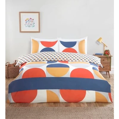 Image of Rapport home Baltimore Microfibre Full Bedding Set Double Multi Reversible Duvet Cover, Fitted Sheet with matching Pillowcases