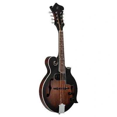 Image of Ortega Guitars Bluegrass F Style Mandolin Americana Series Electro Acoustic Spruce and Maple with Satin Whiskey Burst Finish (RMFE30 WB)