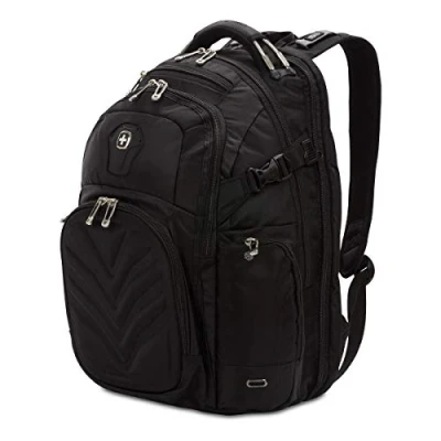 Image of SwissGear 5709 ScanSmart Laptop Backpack Fits Most 15 Inch Laptops and Tablets TSA Friendly Ideal for Work, Travel, School, College, Commuting Black